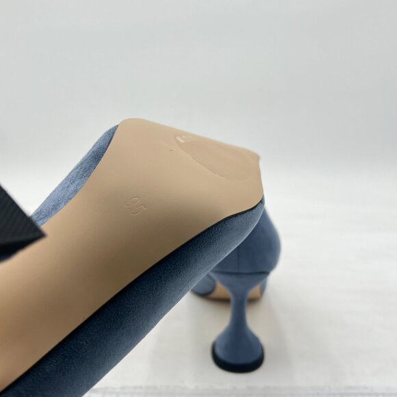 YDN Light Blue Pointed Toe Slip on Pumps Special High Heel Shoe for Party Lady - Picture 6 of 8